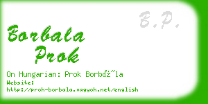 borbala prok business card